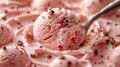 Indulge in the creamy splendor of vanilla ice cream, sprinkled with bursts of berry sweetness Royalty Free Stock Photo