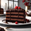 Chocolate Cake Slice: Decadent Delight in Every Tempting Bite.