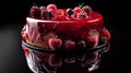 Indulge in Decadent Gourmet Delights: Tempting Wedding Cake with Strawberry Glaze and Fresh Berries