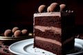 Indulge in the Decadent Pleasures of a Chocolate Truffle Cake.AI Generated
