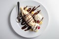 Indulge in Delight: Top-Down Banana Split Dessert Temptation