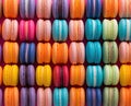 colorful macarons French biscuit with rainbow thick vertical stripes bold chromaticity wallpaper background