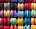 colorful macarons French biscuit with rainbow thick vertical stripes bold chromaticity wallpaper background