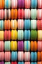 colorful macarons French biscuit with rainbow thick vertical stripes bold chromaticity wallpaper background