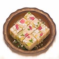 Indulge Dryfruit Barfi, a delicious confectionery delight. Royalty Free Stock Photo