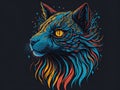 Wild Palette: Animal Face Digital Art for Vibrant T-shirt Designs