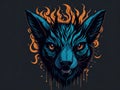 Wild Palette: Animal Face Digital Art for Vibrant T-shirt Designs