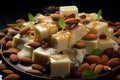 Indulge in the exquisite taste of marasmi and almond infused fudge, ramadan and eid wallpaper