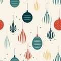Indulge in the festivities with this minimalistic seamless pattern inspired by Christmas decorations.