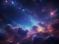 Cosmic Elegance: Stars and Lights in the Space Sky Royalty Free Stock Photo