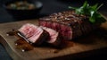 Indulge in the melt-in-your-mouth perfection of grilled Japanese wagyu sirloin steak