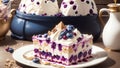 Indulge in a Mouthwatering Blueberry Parfait on National Blueberry Day.AI Generated