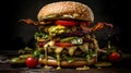Juicy Burger on Sesame Brioche Bun