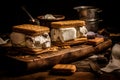 Indulge in nostalgia with Ice Cream Uncles Sandwiches on a rustic wooden table.