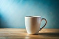 Elegant White Ceramic Coffee Mug A Simple Stylish Choice for Your Daily Brew Royalty Free Stock Photo