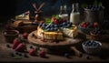 New York-style cheesecake blueberry - Generative AI