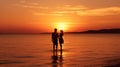Scenic sunset, a romantic view often associated with love.AI Generated