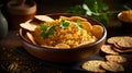 Mung Dal Namkeen on a grass bowl