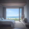 Elegant Seaside Bedroom with Ocean View