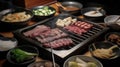 Indulge in the Sizzling and Mouthwatering Flavors of Grilled-to-Perfection Meats, Fresh Vegetables, Generative AI