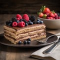 Torta Tre Monti: Delicate wafer cake with chocolate and hazelnut