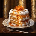 Scrumptious Cake with Velvety Caramel Sauce