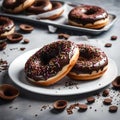 Chocolate-Dipped Donuts - Tempting Delights