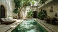 Indulge in the ultimate getaway at our tropical villa, complete with a charming courtyard, a sparkling plunge pool, and