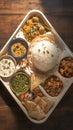 Indulge in Upwas Thali, a flavorful fasting food assortment.