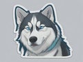 Annoyingly Adorable: Cartoon Siberian Husky Sticker Set