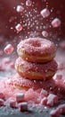 Three Tempting Donuts in Epic Composition