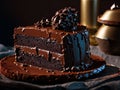 Very Nice Chocolate Cake with Chocolate Sauce, Beautiful Cake