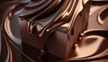 Rich Chocolate Textures. AI Generative.