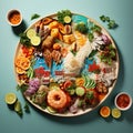 Surreal Montage of Iconic Singaporean Dishes