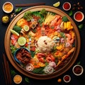 Surreal Montage of Iconic Singaporean Dishes