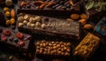 Indulgence in gourmet dark chocolate, a sweet, ready to eat addiction generated by AI Royalty Free Stock Photo