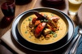 Indulgent Elegance A Captivating Shot of Lobster Moqueca.AI Generated