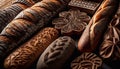 Indulgent gourmet chocolate bread, a sweet snack with abundance generated by AI Royalty Free Stock Photo