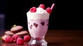 Indulgent milkshakes desserts sweet chocolate berry fruits background