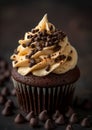 Indulgent Temptation: Decadent Chocolate Cupcakes with a Mysteri Royalty Free Stock Photo