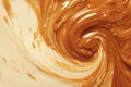 Indulgent toffee swirls with caramel, evoking tempting sweetness