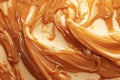 Indulgent toffee swirls with caramel, evoking tempting sweetness