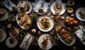Indulging in Fine Dining: Exquisite Cuisine in a Luxurious Setting Royalty Free Stock Photo
