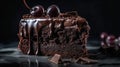 Indulging in the Richness of Chocolate Fudge Cake Royalty Free Stock Photo