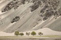 Indus river flowing through mountains in Ladakh Royalty Free Stock Photo