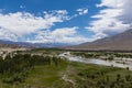 Indus river flowing through plains in Ladakh, India, Asia Royalty Free Stock Photo