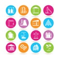 Industrail building icons Royalty Free Stock Photo