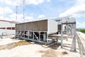 Industrail free-cooling chiller air conditioner on the rooftop Royalty Free Stock Photo