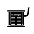 Industrial AC black glyph icon