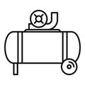 Industrial air compressor icon, outline style Royalty Free Stock Photo